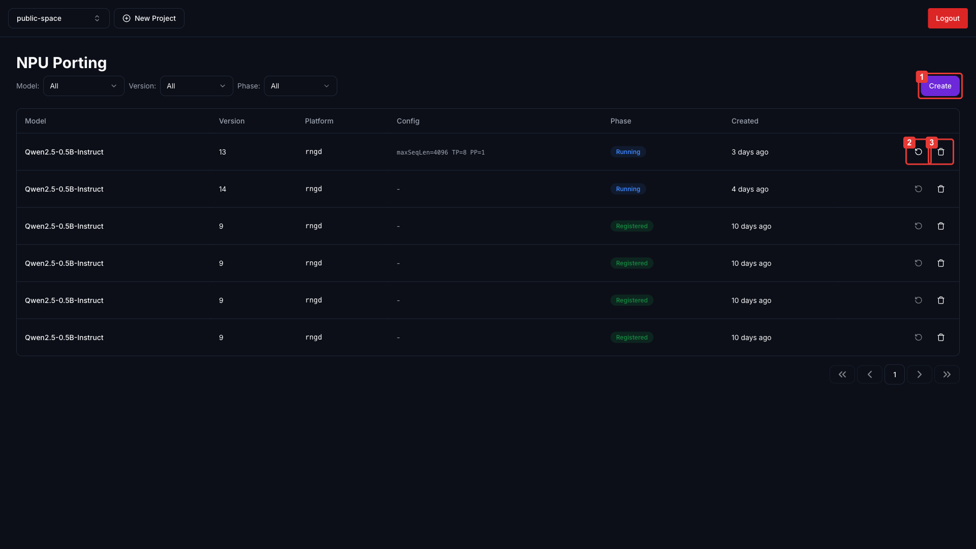 NPU 포팅 파이프라인 목록
