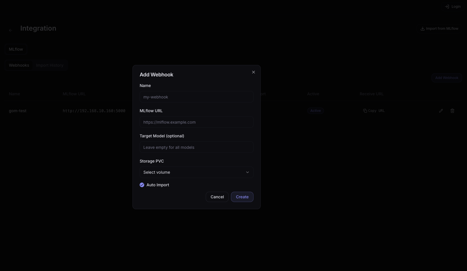 Register MLflow Webhook